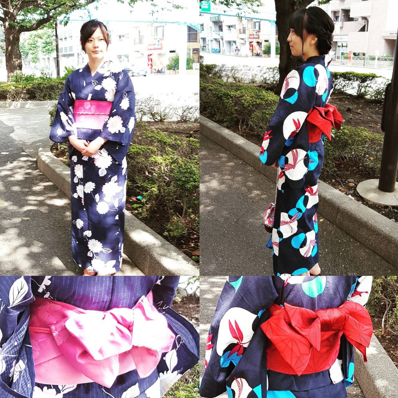 浴衣で花火大会